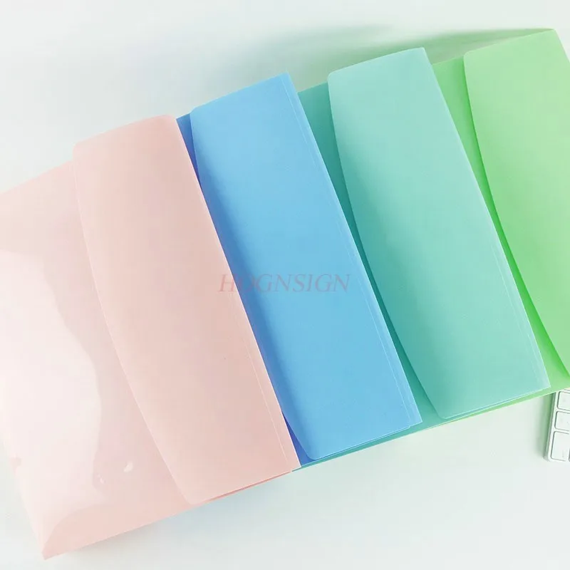 2pcs A4 สีทึบแฟ้มพลาสติกกระเป๋าโฟลเดอร์,เครื่องเขียนนักเรียน,กระดาษสอบวัสดุ sorting กระเป๋าขนาดใหญ่ความจุ