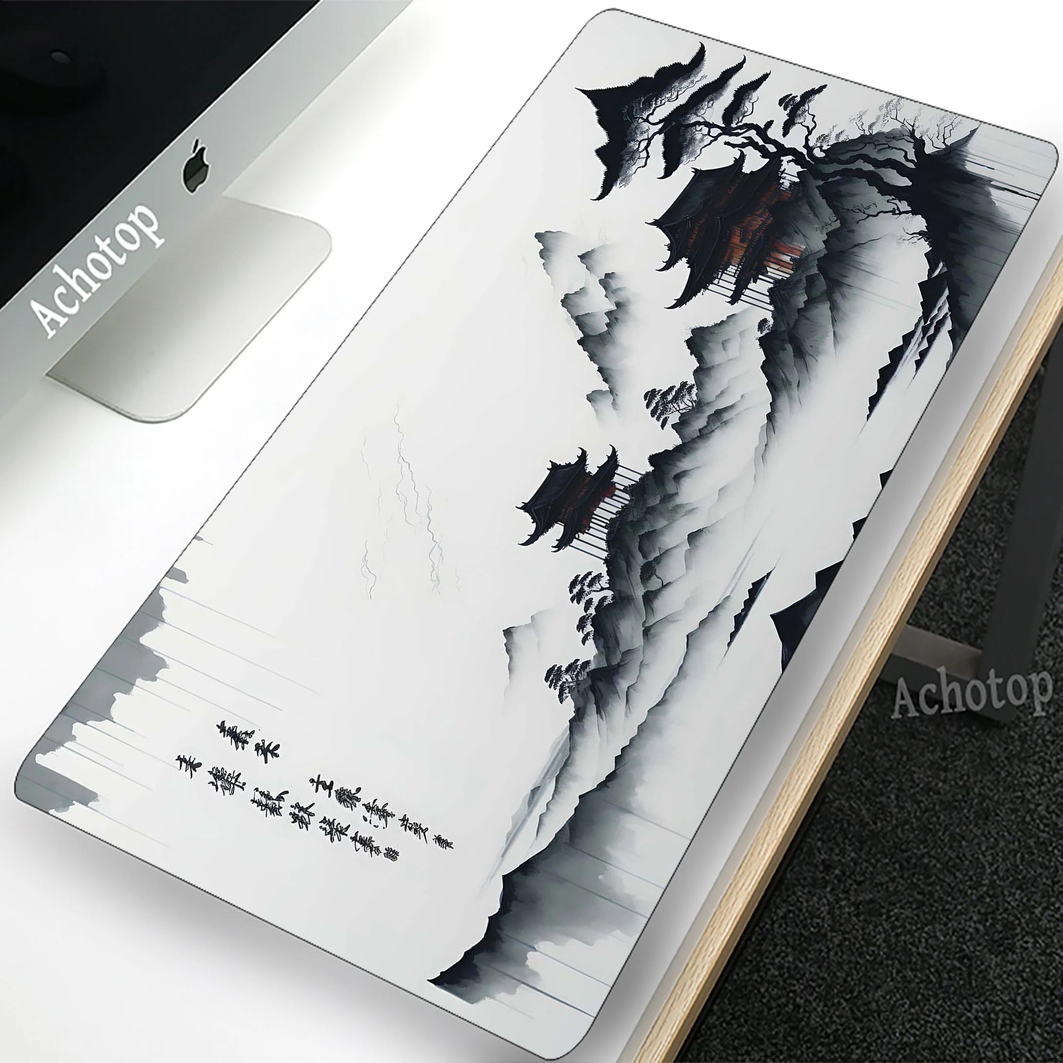 Mountain Serenity Japan Art Gamer Mousepad Large Gaming Mouse Pad Computer Keyboard Pads Locking Edge Mouse Mat XXXL Desk Mat