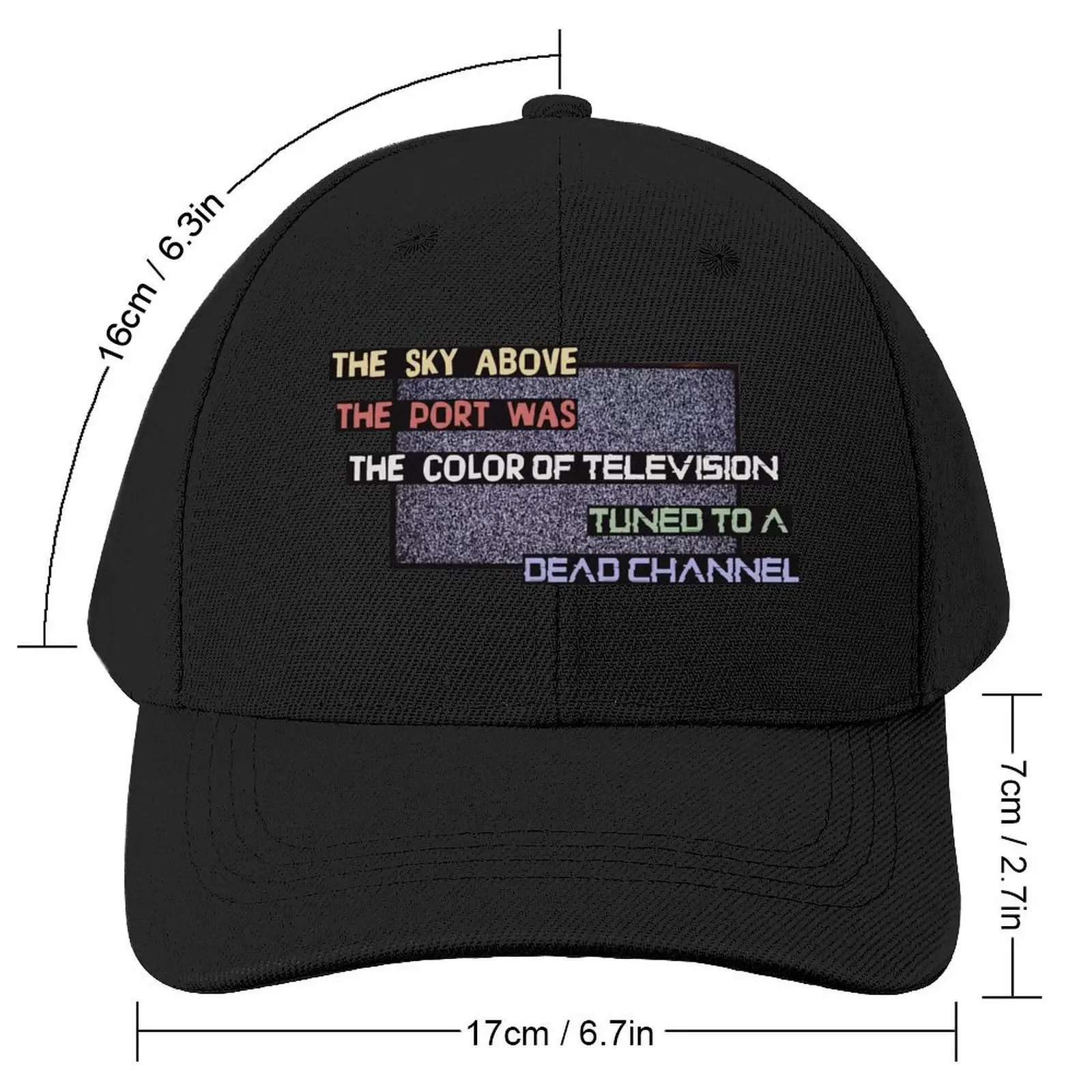 Neuromancer Collection - A Dead Channel Baseball Cap fashionable Brand Man cap Uv Protection Solar Hat sun hat Female Men's