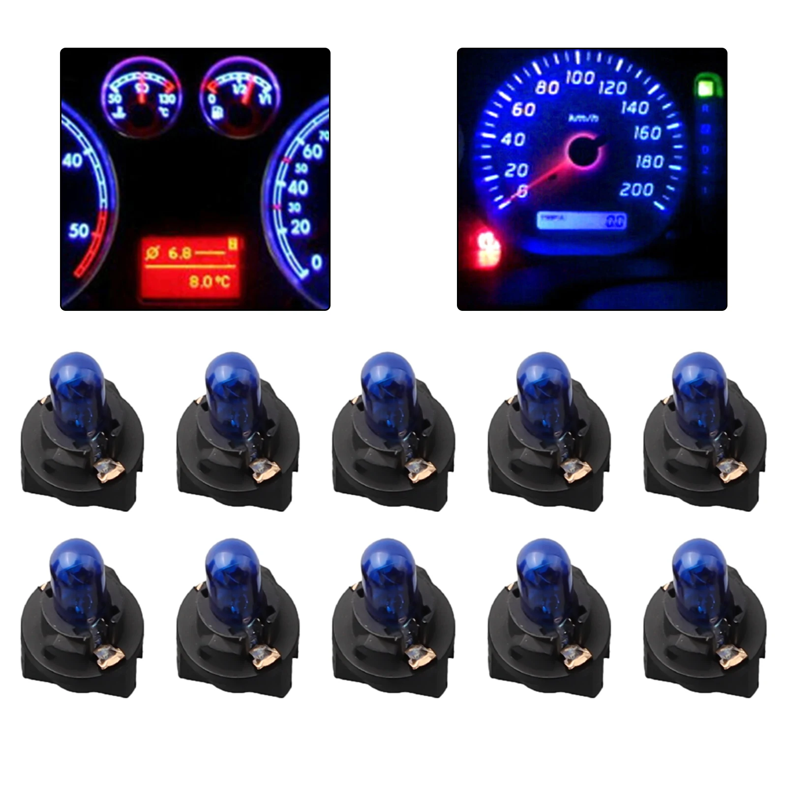 Brand New Car LED Light Car Accessories Blue Car LED Dashboard Instrument Interior Light Bulb 10pcs Accessories