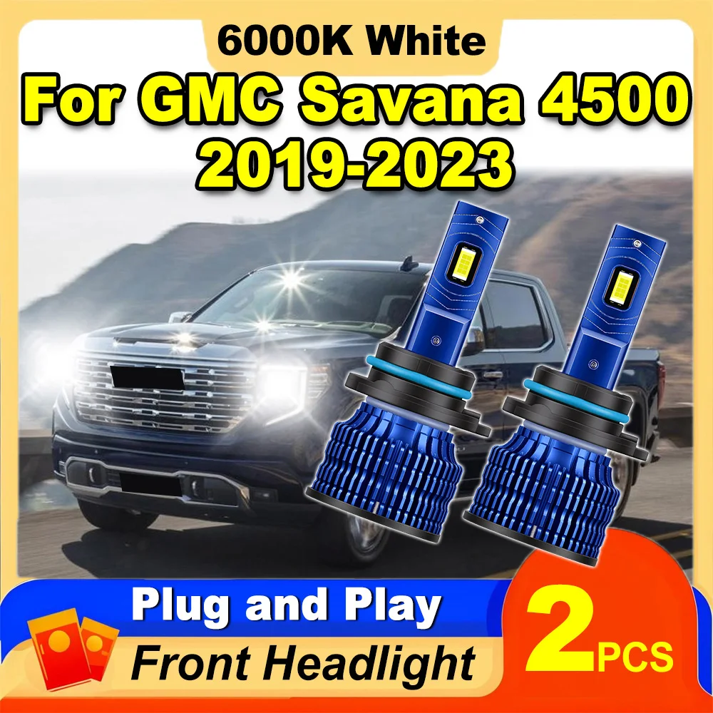 

2PCS Car Headlights 150W LED Headlight 3570 CSP Chips 6000K White Canbus No Error LED Headlamps For GMC Savana 4500 2019-2023