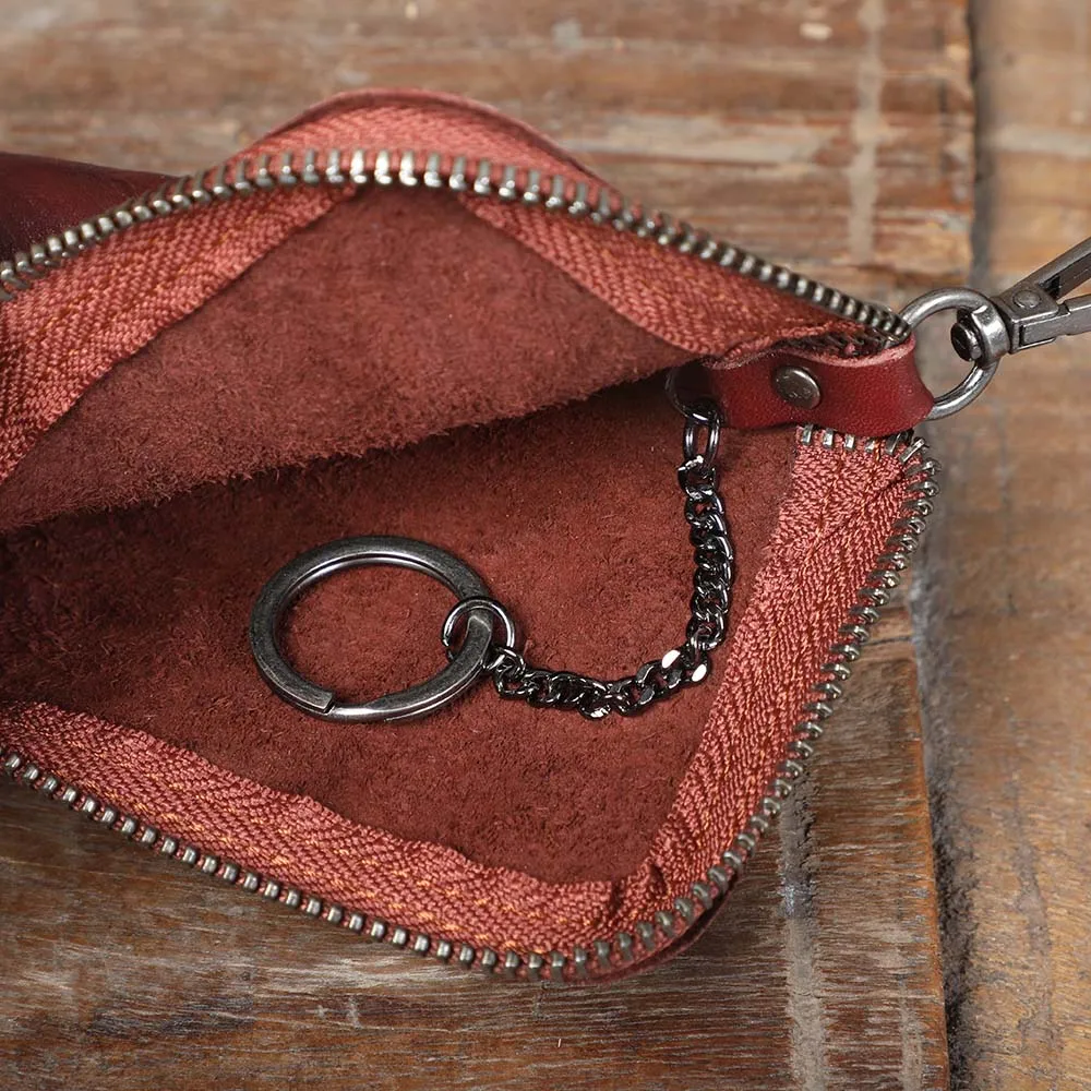 S.WORKER Echtleder Autoschlüsselhalter Große Kapazität Vollnarbiges Rindsleder Langlebiger Schlüsselanhänger Modisches Accessoire – Detail 9