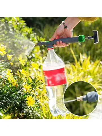 High Pressure Adjustable Bottle Cap Sprayer Nozzle, Portable Garden & Farm Water Spray Tool