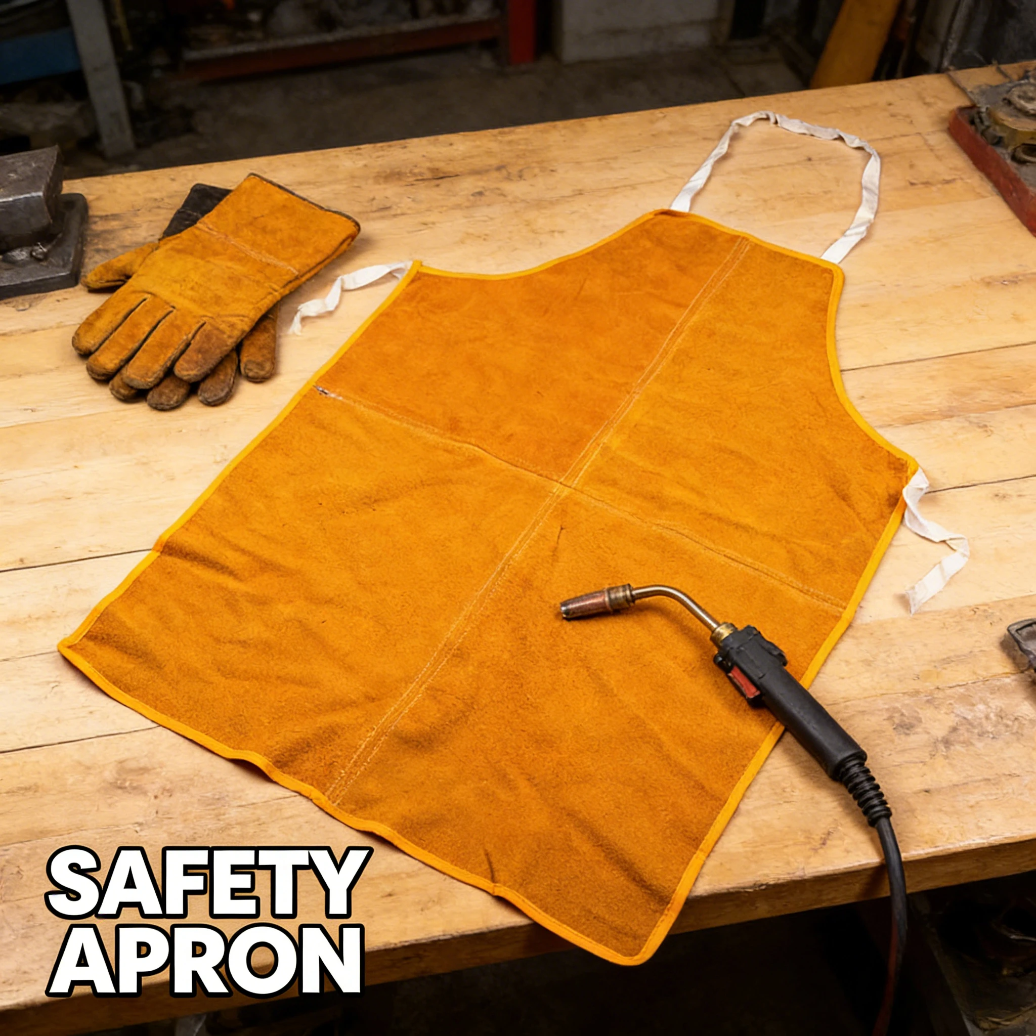 

2026 1pc Cowhide Welding Apron Fireproof Splash Proof Heat Resistant Protective Gear For Welding Work protection vests