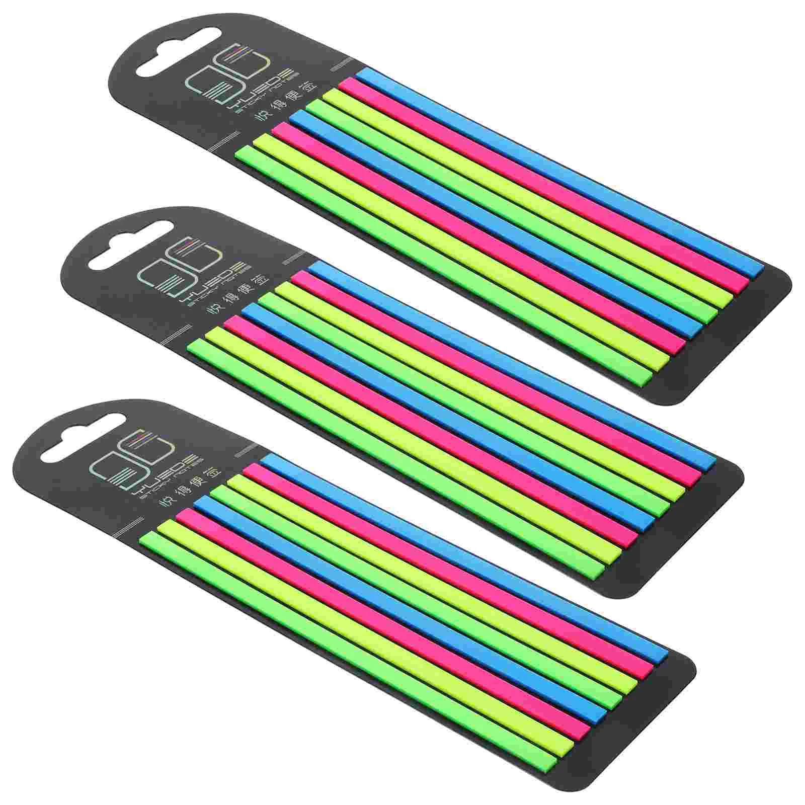 3 Boxes Notes Fluorescent Accessory Page Markers Tabs Household Noticeable The Pet Portable Highlight Strips