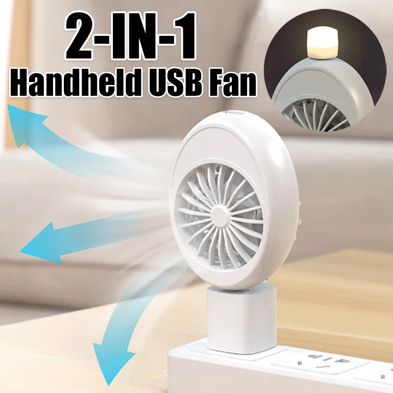 2in1 Protable Handheld USB Fan for Power Bank Notebook Computer Flexible Mini Fan For Summer Office Home Outdoor Cooler Desk Fan