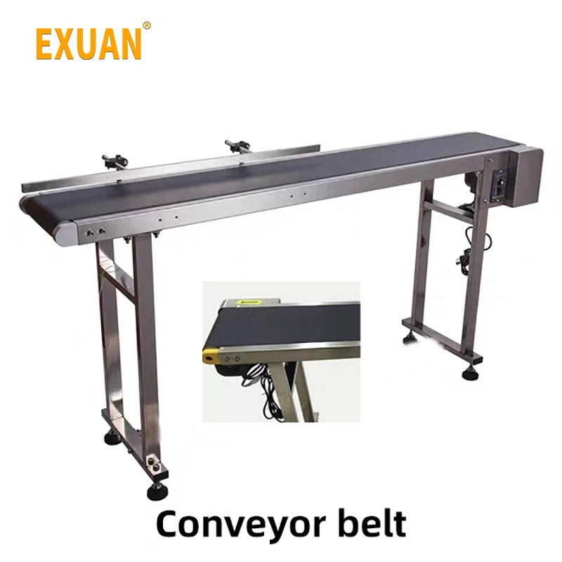 150CM Conveyor Belt Machine Adjustable Guardrail Bottle Egg Sticker Automatic Industrial Laser Marking Machine Transport belts