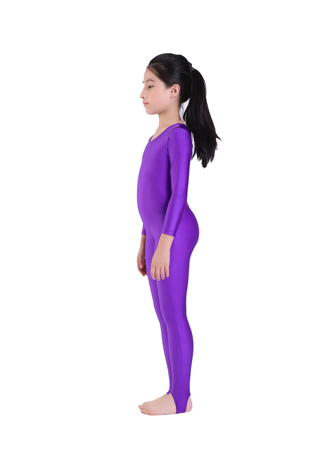 Kids Girls Ballet Leotards Costume Long Sleeve Gymnastics Leotard Jumpsuit Unitard Ballet Dance Class Training Performance Wear