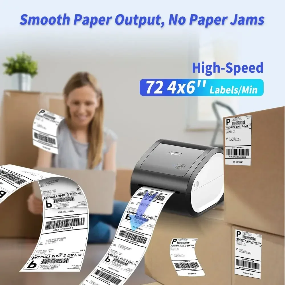 Phomemo D520 BT Shipping Label Printer Wireless Thermal Label Printer for Business Thermal Sticker Printer 20-115mm Label Maker