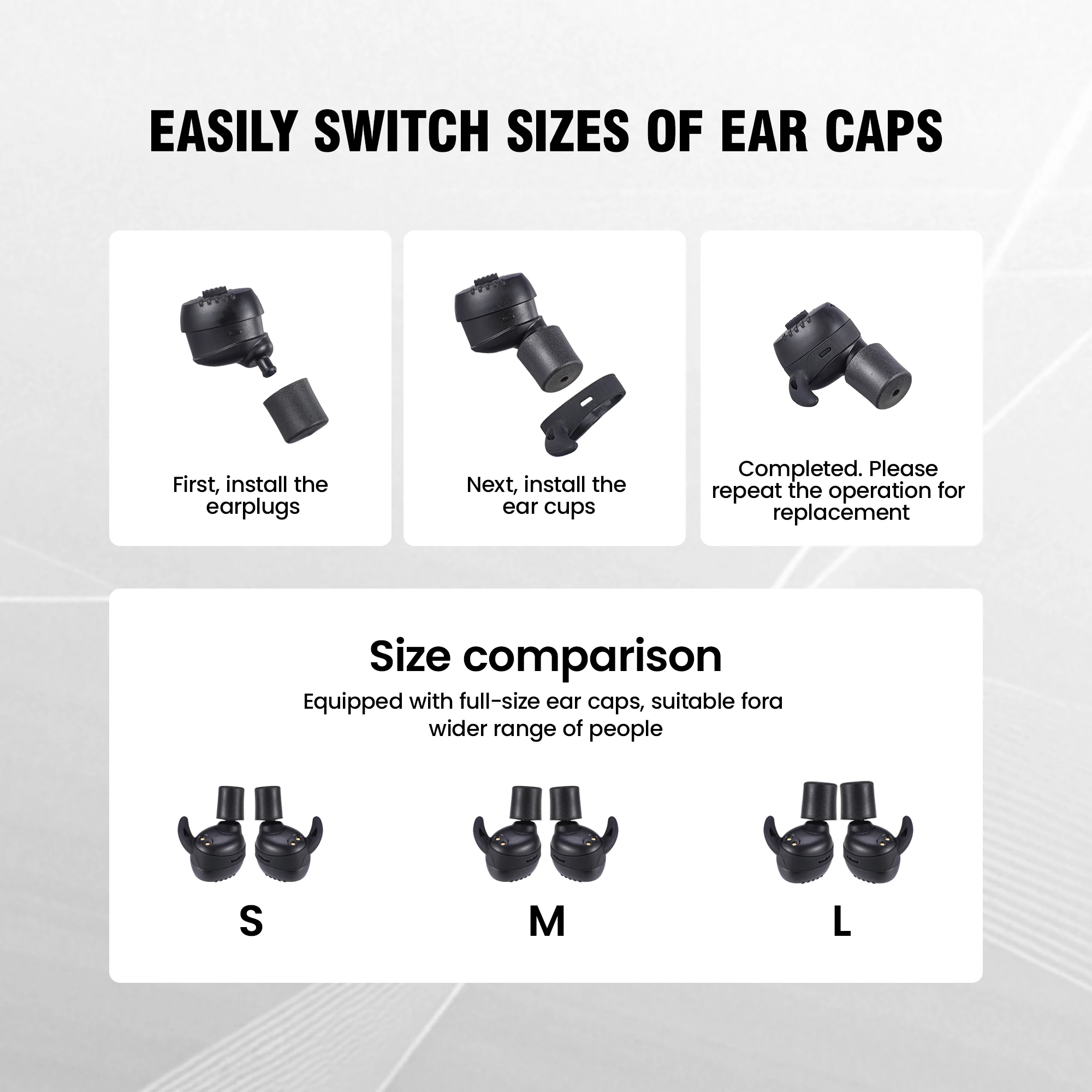 Shooting Earplugs ANC NRR27dB - Tactical Bluetooth Earbuds with Active Noise Cancelling for Hunting Military Ear Protection​