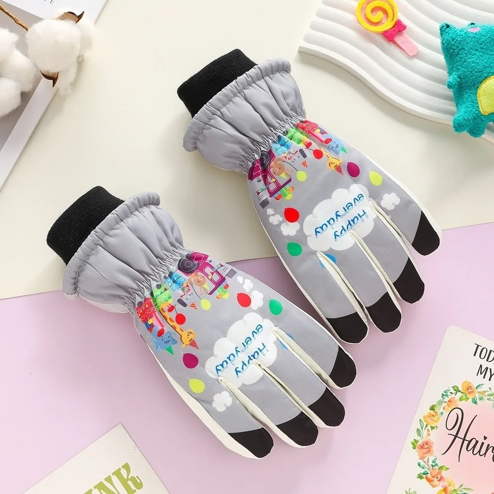 

New Waterproof Ski Gloves Windproof Coldproof Cycling Mittens Touchable Screen Full Finger Gloves Boys Girls