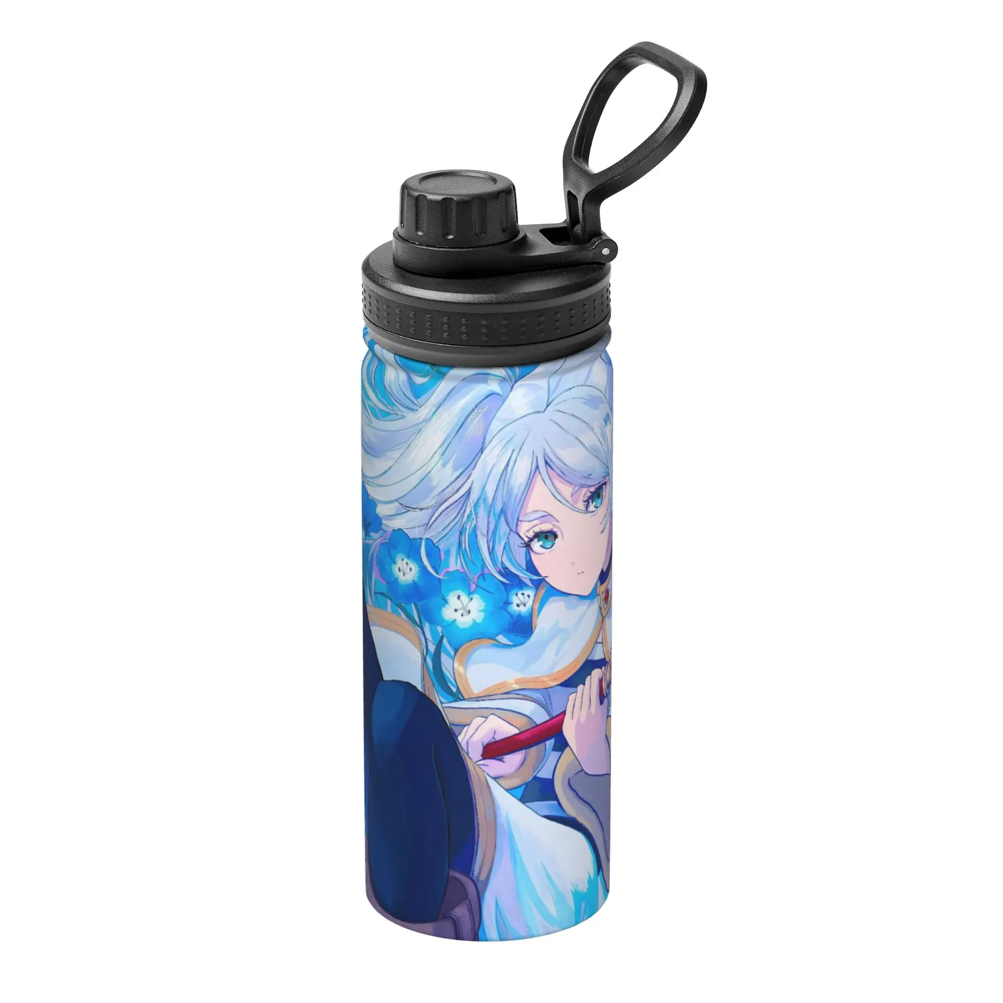 Frierens Beyond Journey's End Anime 18OZ Sports Insulated Kettle  Thermal Cup Vacuum Flask Travel Outdoor Mug Water Bottle