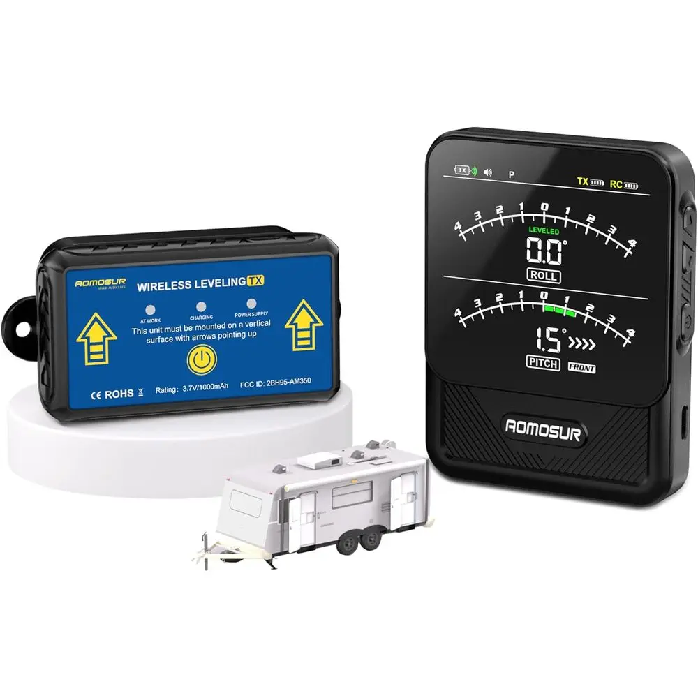 Wireless RV Leveling System, Smart Electronic Camper Leveler, Automatic Trailer Level Indicates, Cool Gadgets RV Accessories, De