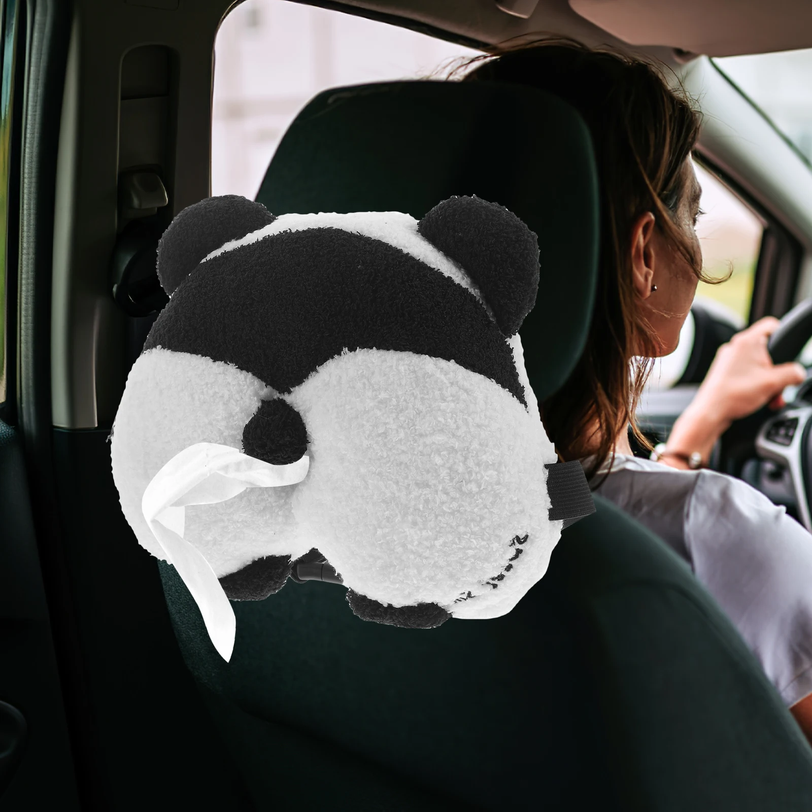 

Tissues Panda Butt Box Car Stuffed Animal Holder Decorate Cute Napkin Paper