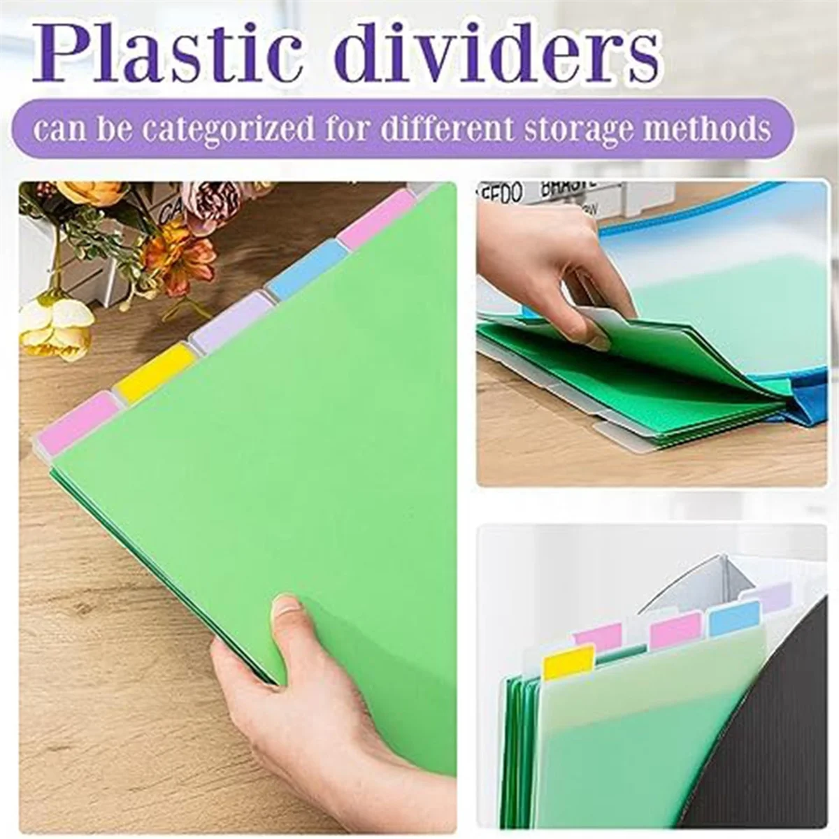 Scrapbook Paper Dividers for Dividing, Scrapbook Paper Storage, Cardstock, Table Dividers, File, Library A, 12x12 in