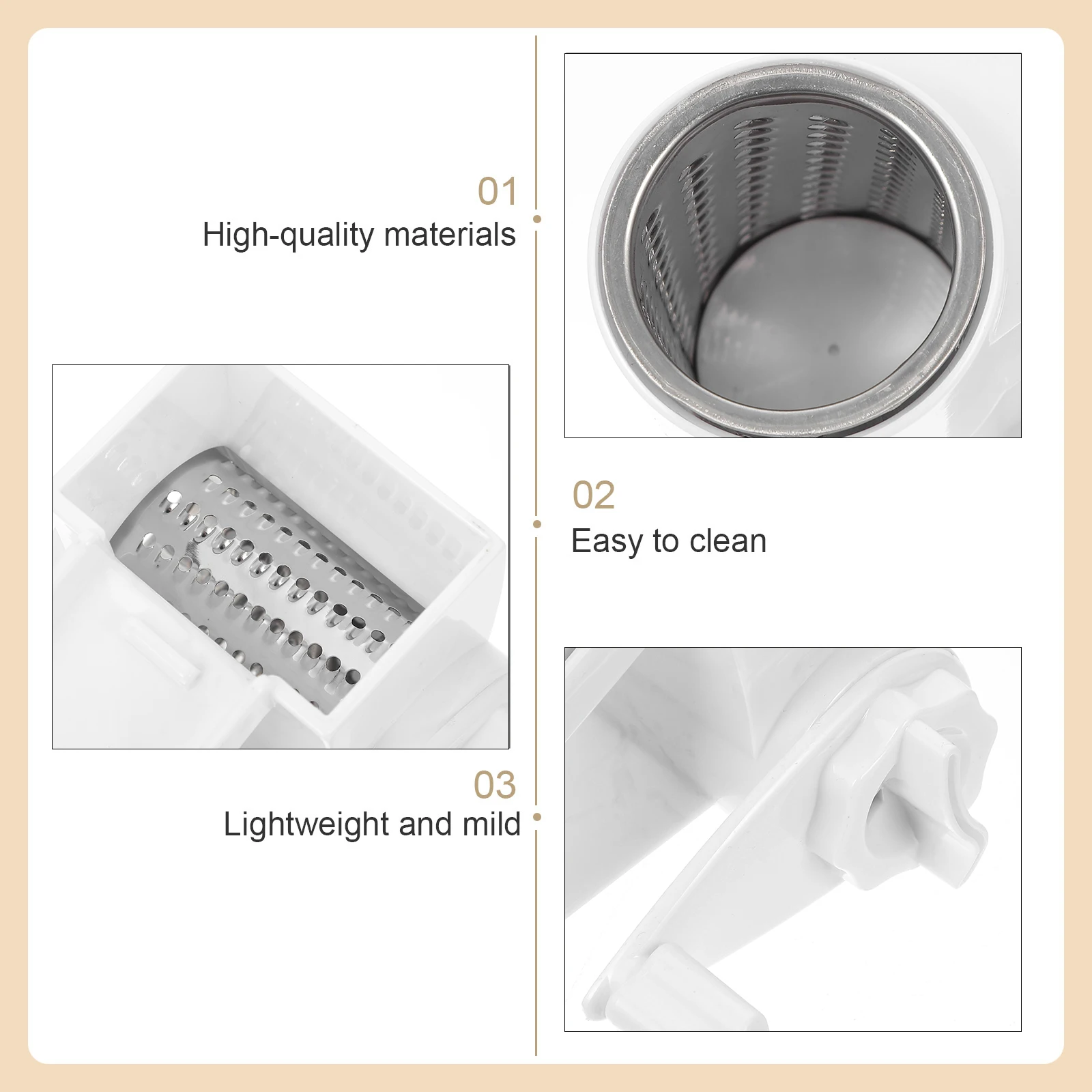 

1pc Rotary Grater Stainless Steel Manual Kitchen Cheese Shaver For Hard Cheese Home Baking Cooking Tool Kitchen Bar Accessories