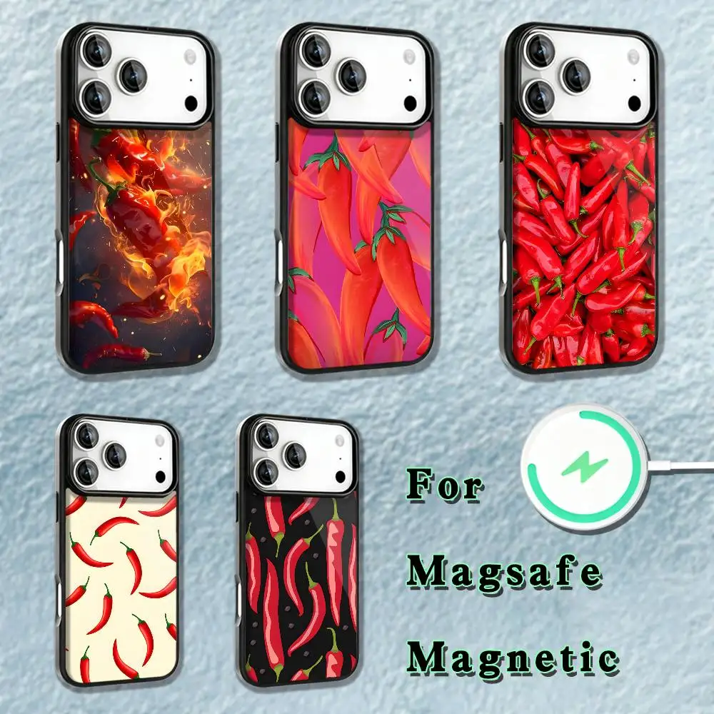 

Красный чехол для телефона Chili для iPhone 17,16,15,14,13,12,11,Pro,Max,Plus,Mini,SE4,E с магнитной беспроводной зарядкой Magsafe