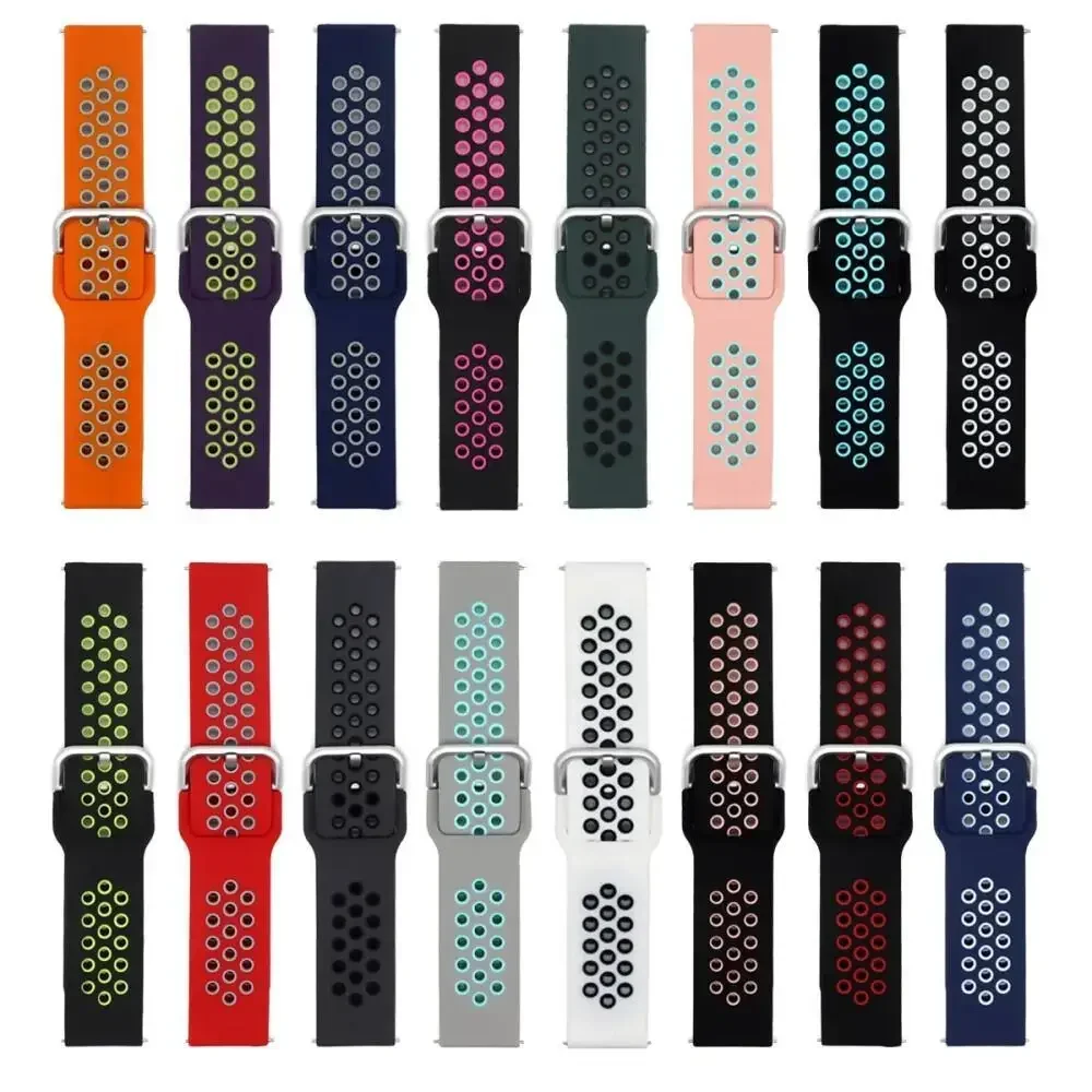 Pulseira de silicone macio de 22mm 20mm para amazfit bip 6 5/cheetah redondo/quadrado/pro band para amazfit active 2/gtr/gts 4 3 2