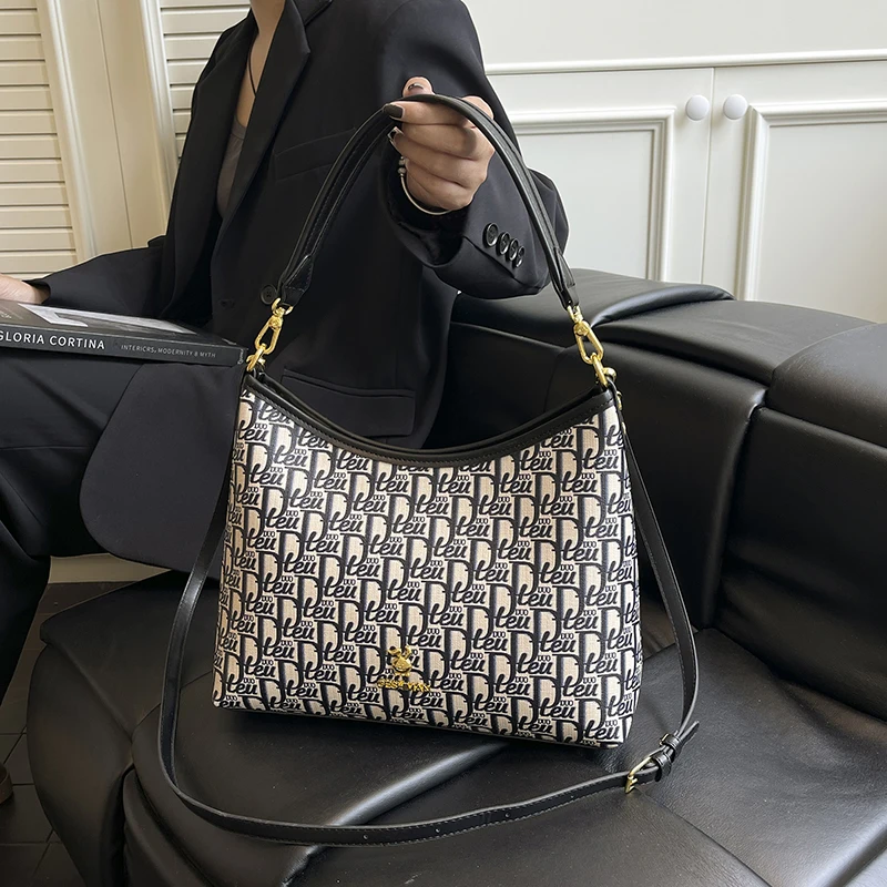 حقيبة كروس نسائية ذات علامة تجارية فاخرة، حقيبة كتف جلدية، حقائب يد أنيقة من تصميم كلاسيكي مشهور #5