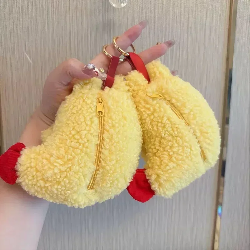 

Tempura Shrimp Earphone Bag WACKY MART Series Vinyl Face Doll Fried Shrimp Earphone Bag Doll Accessories Plush Toy Pendant Gift