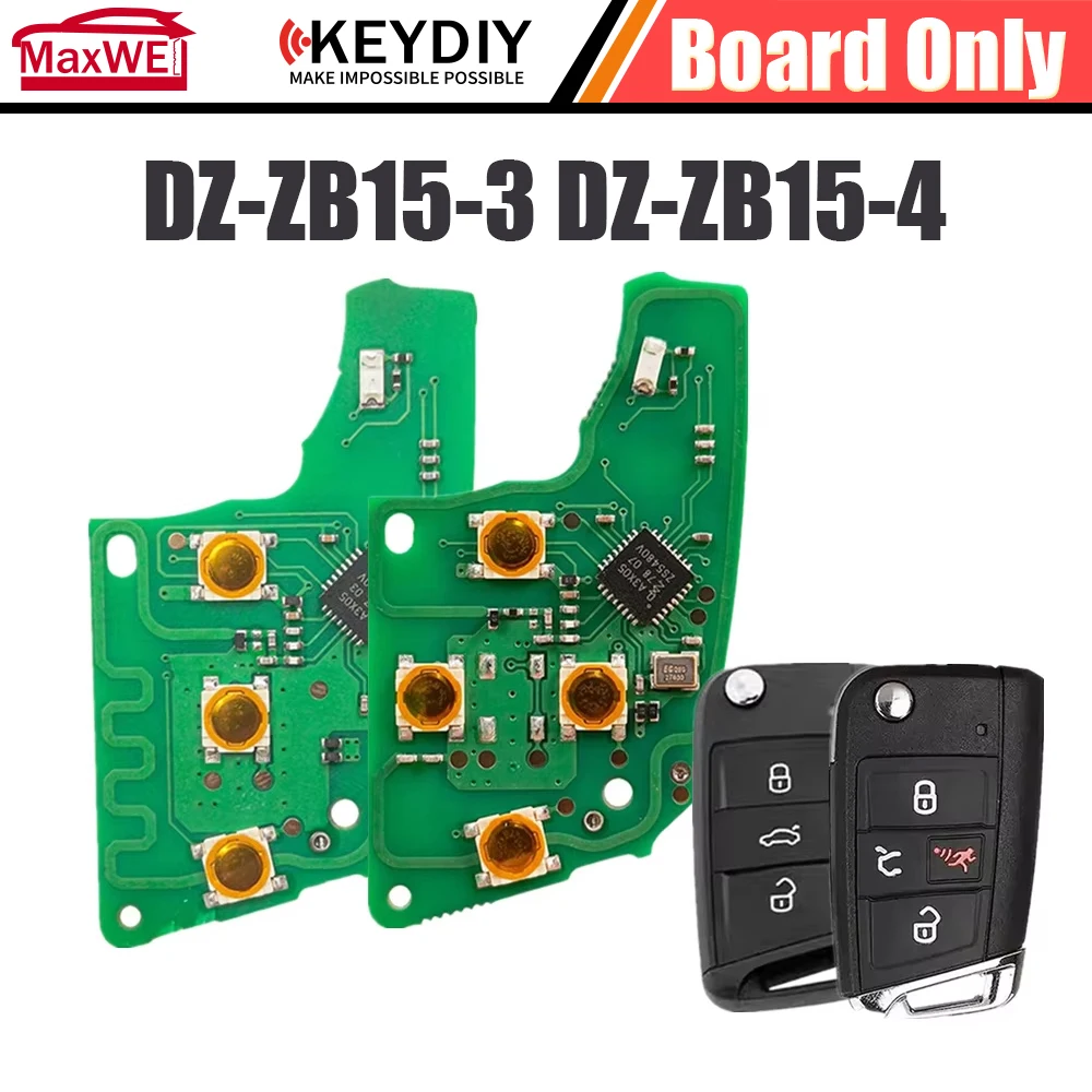 KEYDIY DZ-ZB15-3 DZ-ZB15-4 Smart Key Board Only Without Shell 3/4 Buttons for Volkswagen 5C
