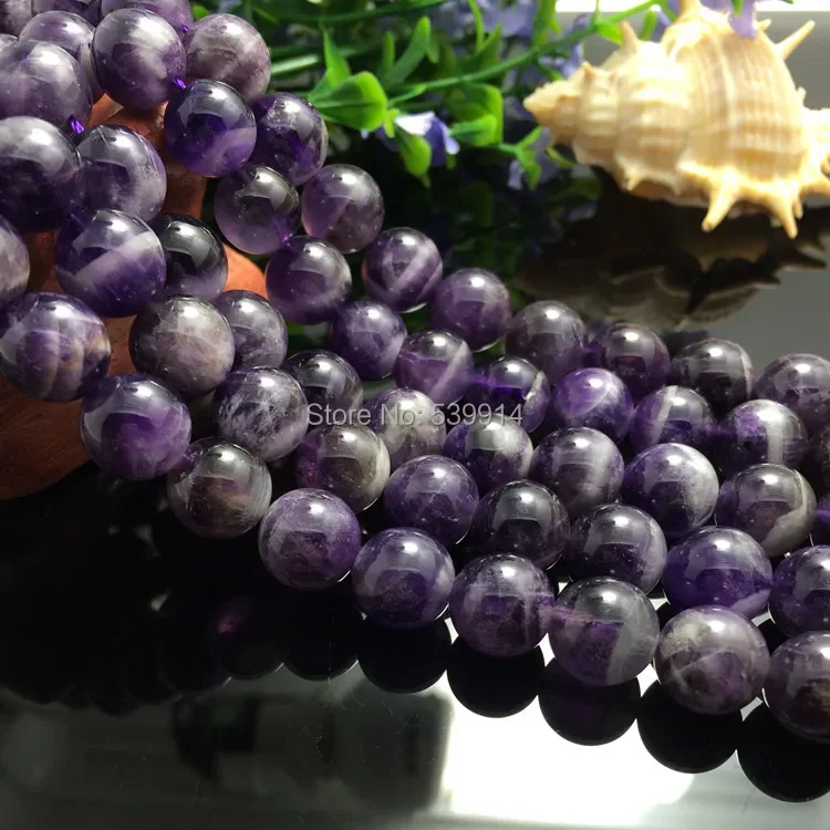 Natural Crystal Amatista Dreamy Purple Quartz Round Ball Loose Stone Beads jewelry making 75Pcs/Lot