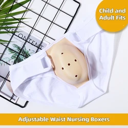 Man Circumcision Nursing Underwear Adjustable Waist Breathable Child Care Penis Protector Boxers with Cover Shell Underpants