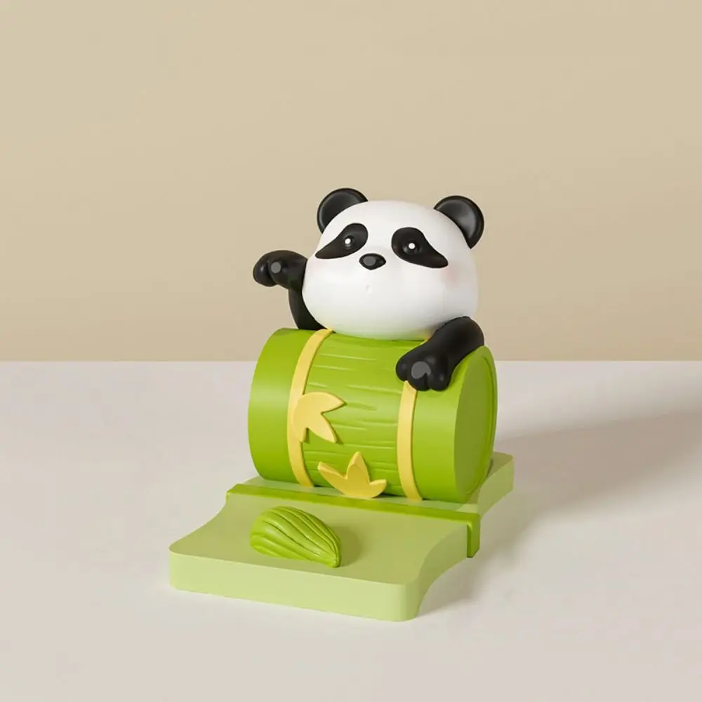 Panda Figure Panda Phone Holder Support Desk Decor Mobile Phone Stand Cartoon PVC Doll Cell Phone Bracket Phone Accessories