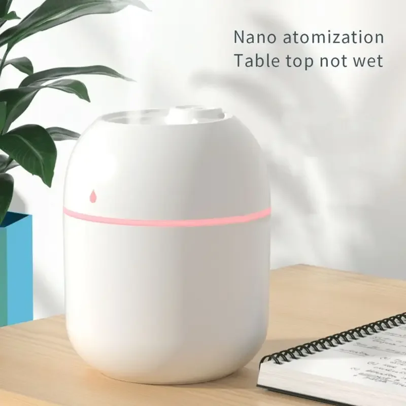 

White Portable Large Spray Household Mute USB Desktop Water Drop Air Atomization Indoor Humidifier - Enhance Your Indoor Air Qua