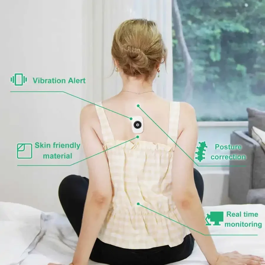 

Intelligent Back Posture Corrector Device Smart Sensor Vibration Posture Tracking Reminder Pain Relief