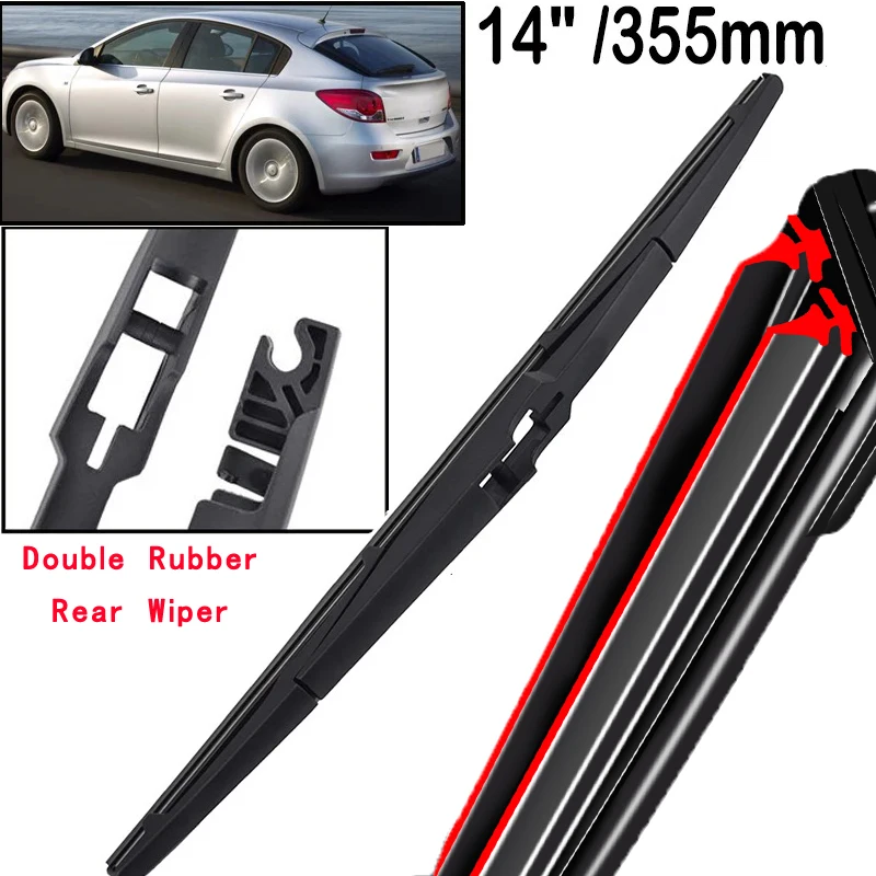 

Car Wiper 14" Rear Wiper Blade For Chevrolet Cruze Hatchback J300 2011 - 2016 Windshield Windscreen Clean Tailgate Window