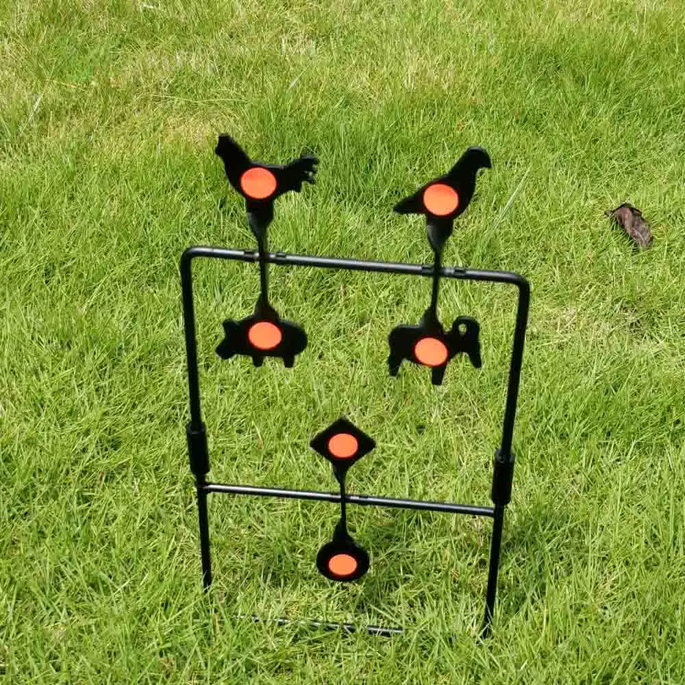 Light portable Metal spinner target air rifle pistol animals spinner self reset plinking airsoft Children\'s shooting practice