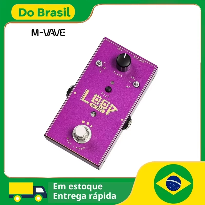 boucleur-m-vave-loop-ii-pro--enregistrement-en-studio-a-3-pistes-de-11-minutes--modes-a-3-vitesses-avec-surdub-en-temps-reel--performance-de-guitare-basse-prete