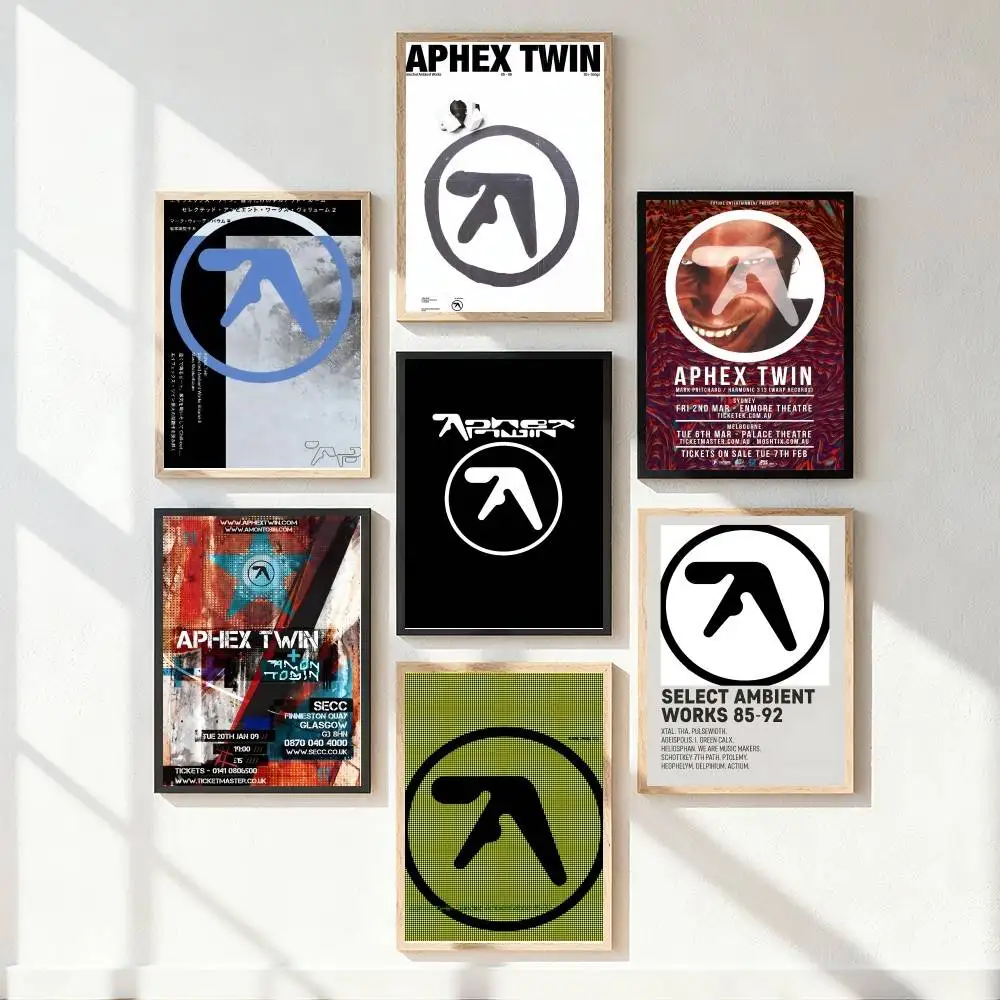 حار DJ A-Aphex T-Twin ألبوم رائع المشارك ذاتية اللصق الفن ورق مقاوم للماء ملصق مقهى بار غرفة جدار ديكور