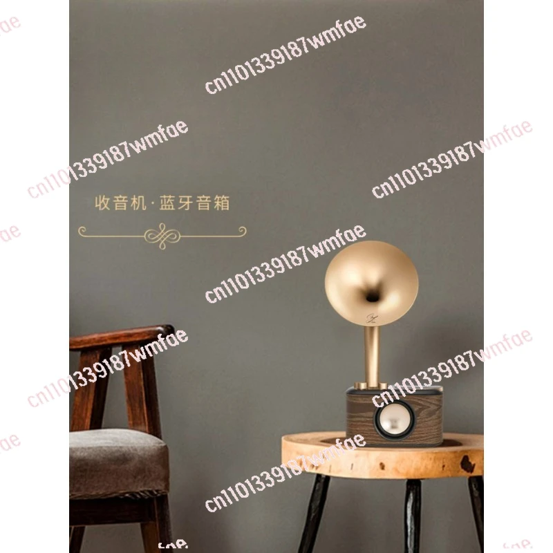Retro wireless bluetooth radio small stereo mini phonograph woofer