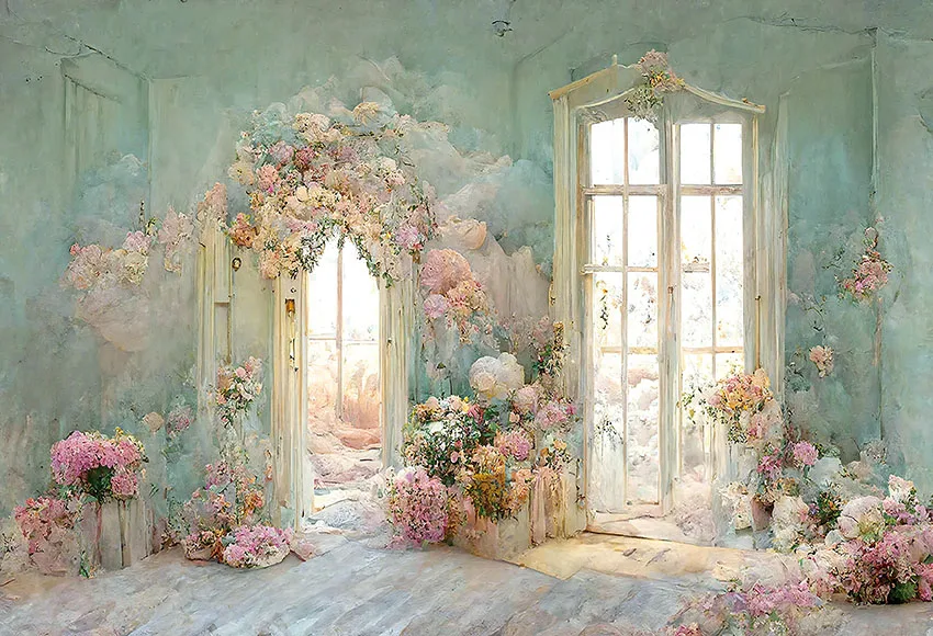 Mehofond التصوير خلفية غرفة خمر النفط اللوحة الزهور الفتيات حفلة عيد ميلاد صورة الديكور خلفية استوديو الصور