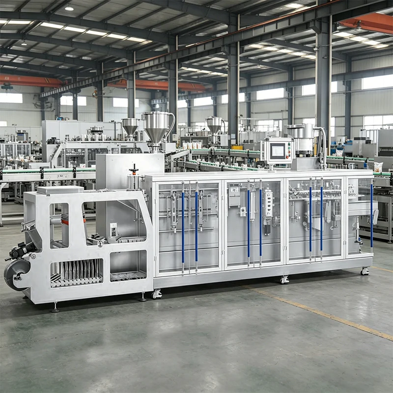 Horizontal Premade Bag Dual-Lane Fully Automatic Vacuum Packing Machine for Food Powder Liquid Paste Customized