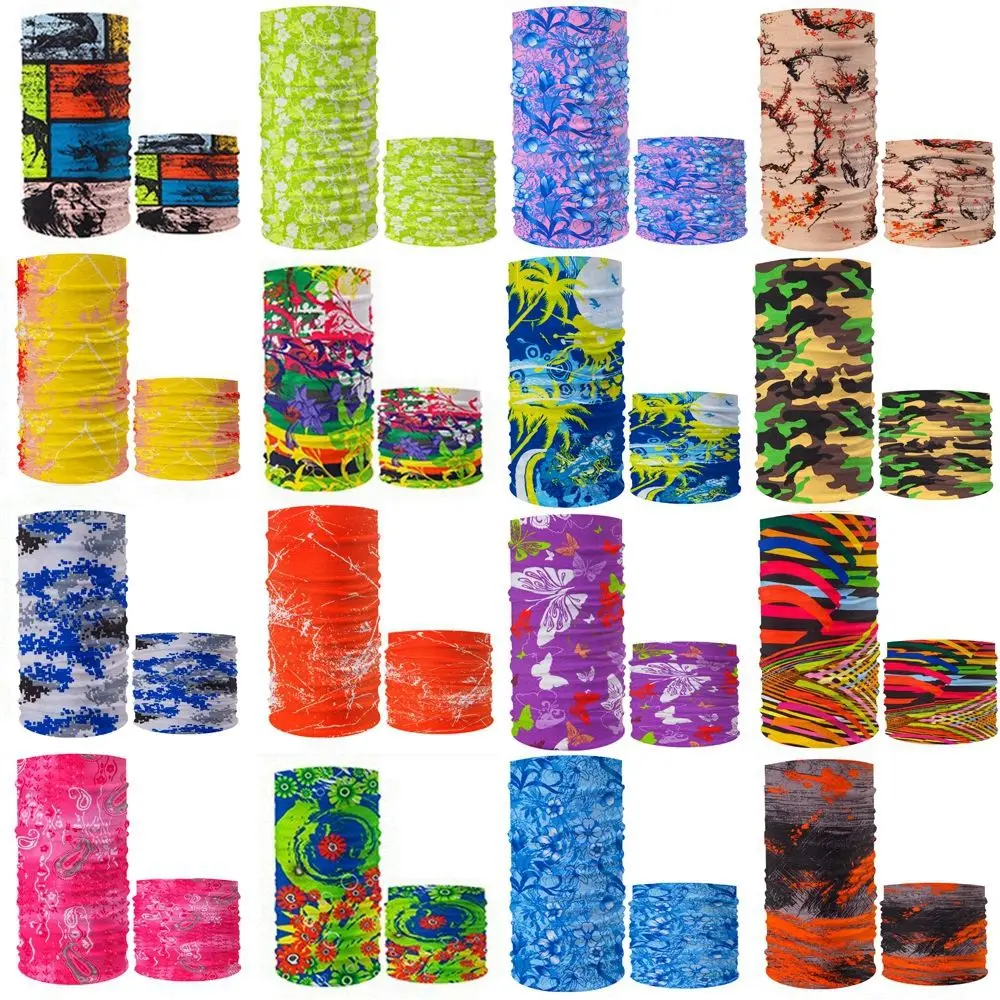 Hijab Sunshade Collar Geometric Printing Fishing Windproof Headband Magic Head Scarf Shield Mask Cycling Bandana Headwear