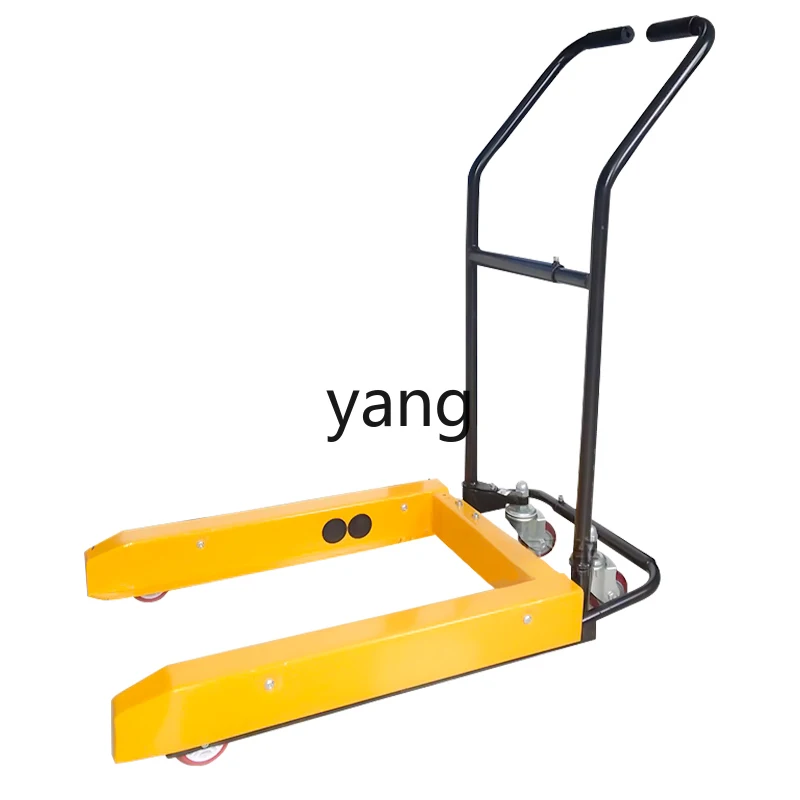 

Yjq turnover box truck plastic basket tool manual trolley vegetable aquatic basket special