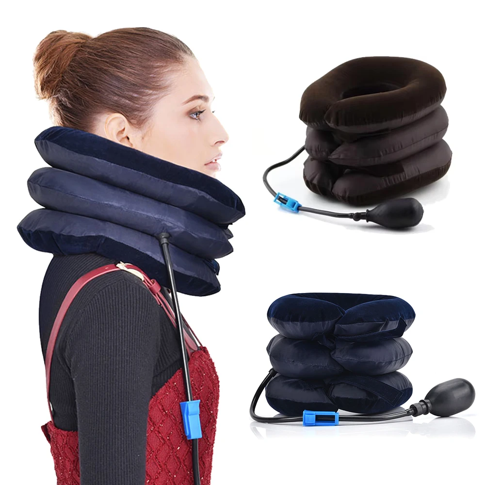 Inflatable Cervical Neck Traction Device Cervical Posture Corrector Brace Neck Collar Support Stretching Traction Pain Relif