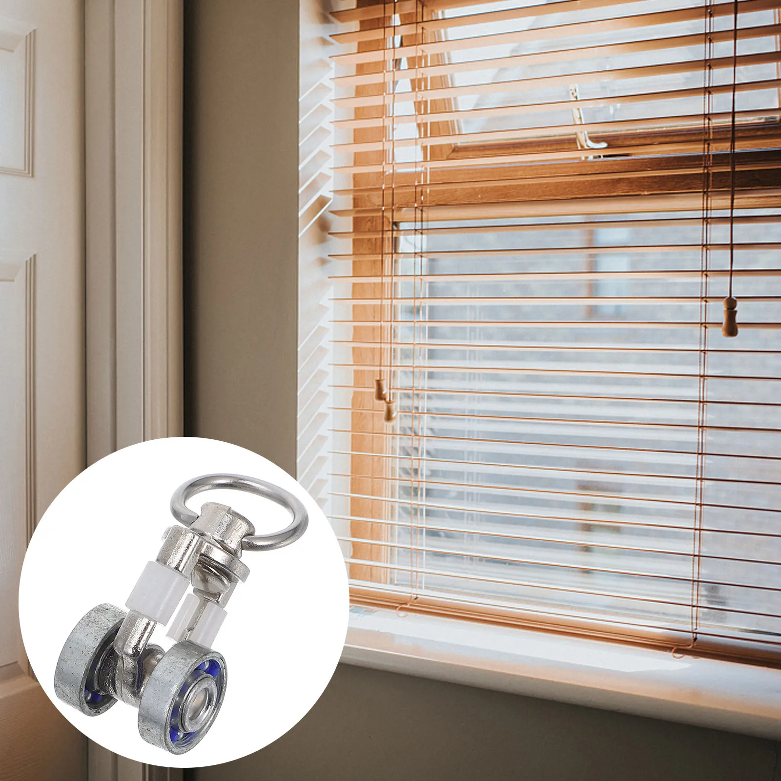 5Pcs Metal Sliding Wheel Curtain Pulley Smooth Operation Sturdy Curtain Track Glider Roller Accessories for Home