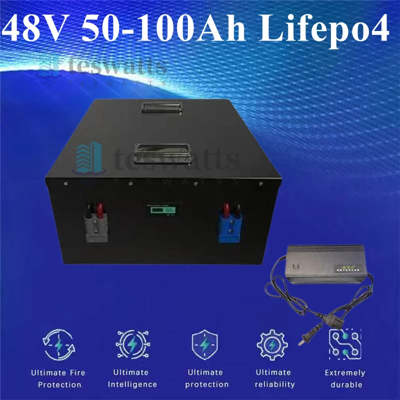 

Литиевый аккумулятор Lifepo4 48 В, 50 Ач, 80 Ач, 100 Ач для Ryobi RM480e RM300e ZT480ex 300MV, косилка с нулевым поворотом