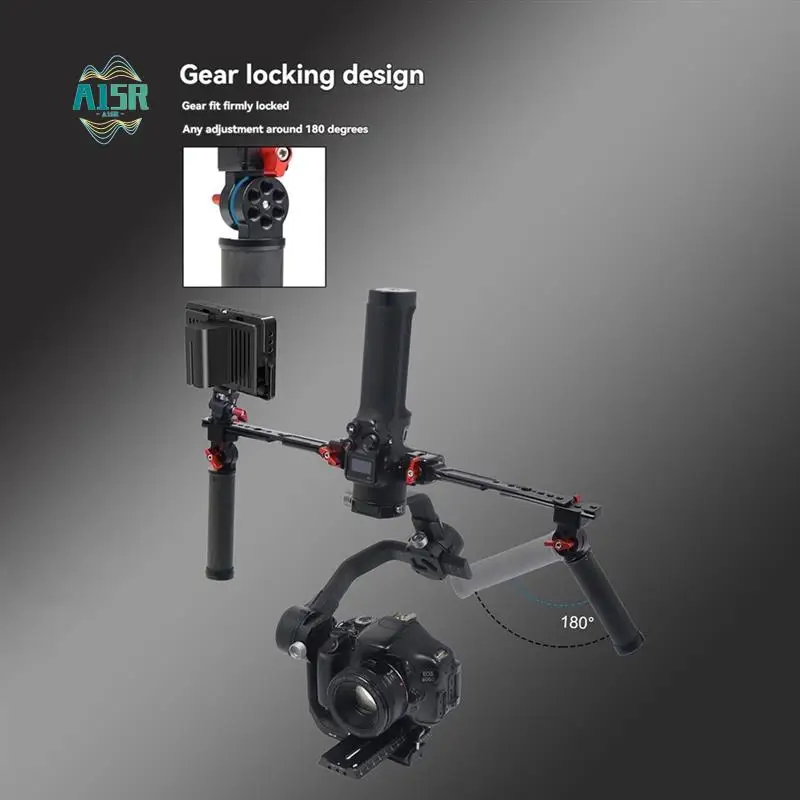 

A15R -Dual Gimbal Handgrip For DJI Ronin RS2/3/4 Foldable Carbon Handle Grip 180 Adjustable For DJI RS2/3/4