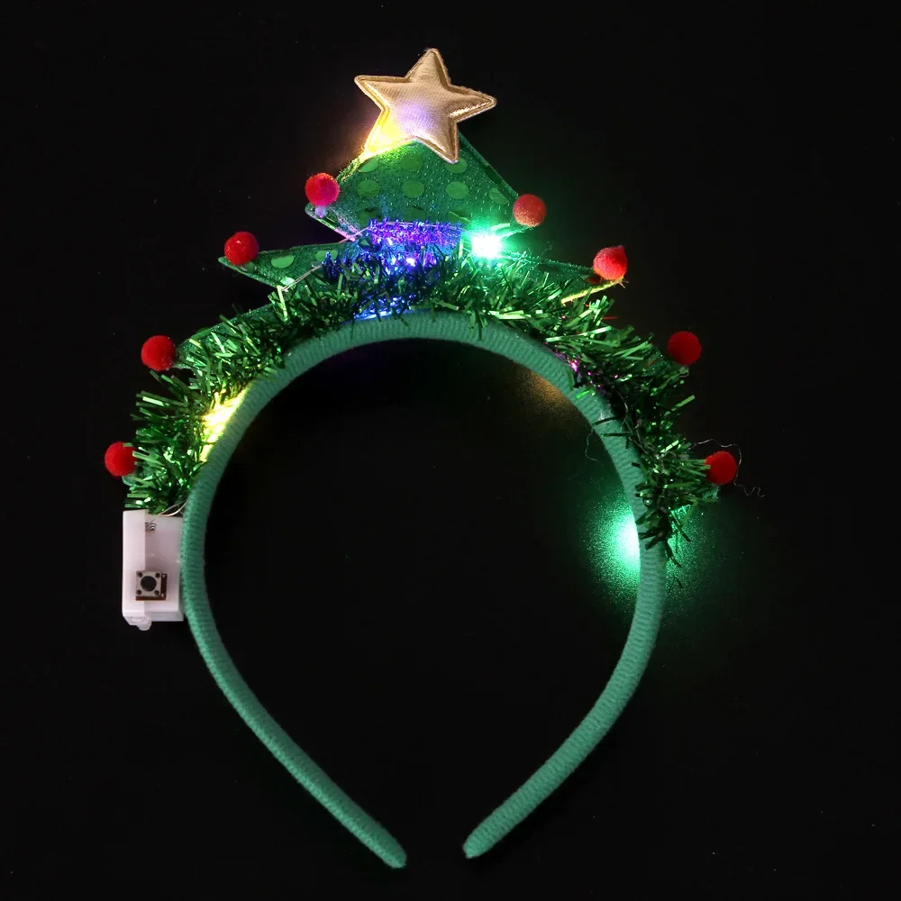 1pcs Kids Adult LED Tiara Crown Ear Light up Cat Headband Flower Girls Bridal Wreath Neon Party Hair Band Birthday Gift Wedding