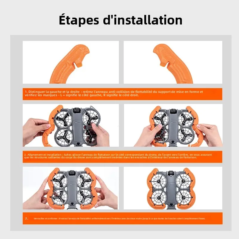 Image 7: Couvercle de protection d'hélice pour pièces de Drone DJI NEO 2, protecteur flottant EVA, anneau Anti-Collision, accessoires de Drone
