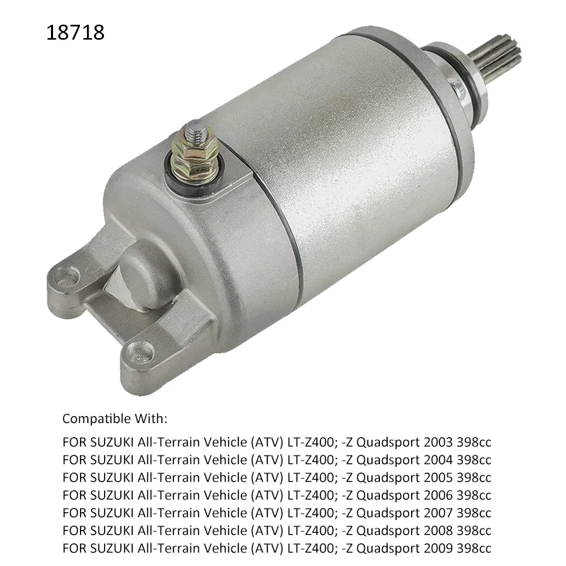 

18718 Electrical Engine Starter Motor For Arctic Cat Kawasaki Motorcycle 400 KLX400R KLX400SR 03-04 21163-S004 Moto Acessorios