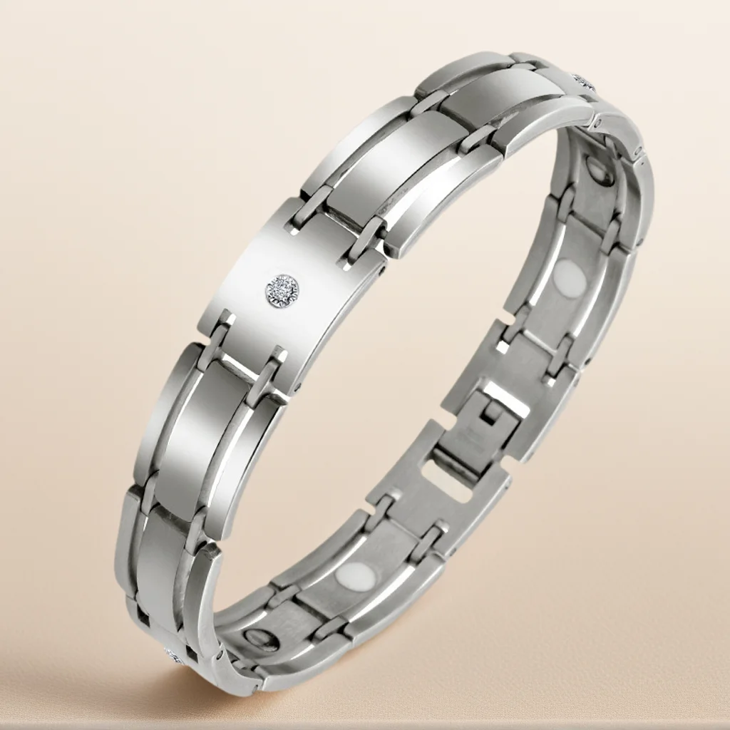 

Stainless Steel Bracelet Men's Zircon Bracelet Titanium Steel Jewelry