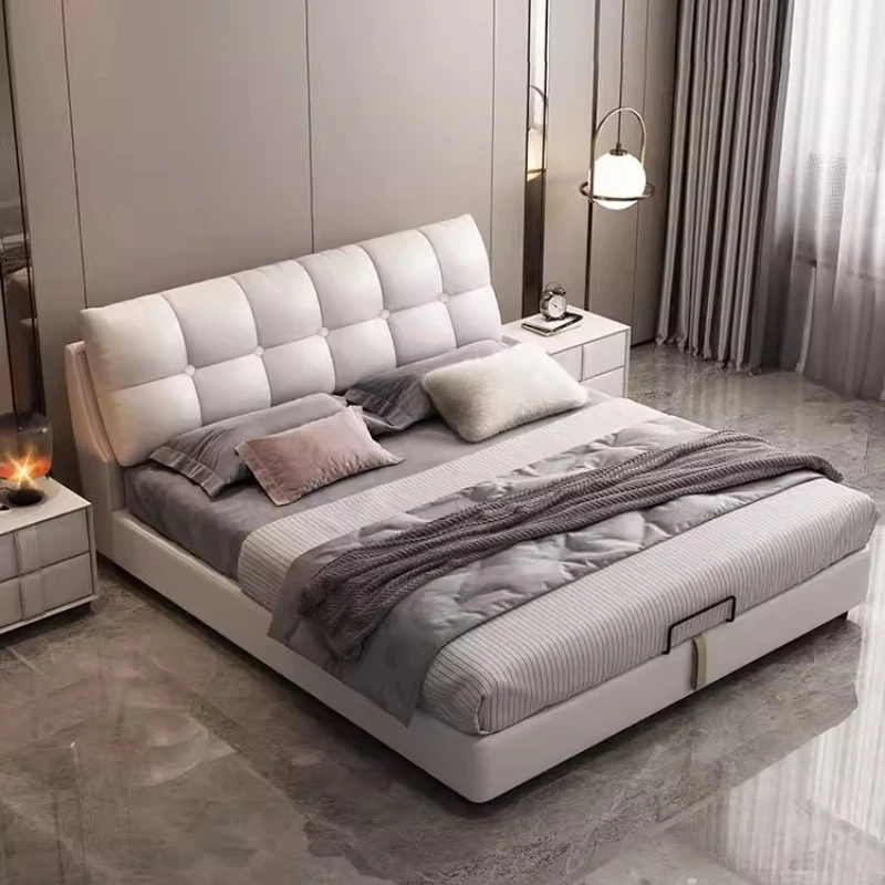 

Single Double Bed Modern Headboards Simple Sleeping Girls Queen Luxury Bed Design European Letto Matrimoniale Unique Furniture