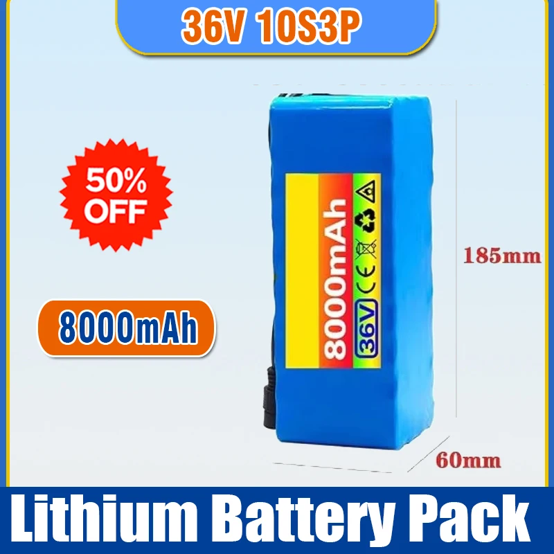 High-Quality 10S3P 36V 8Ah battery pack 18650 lithium-ion battery 500W for high-power motorcycle scooter