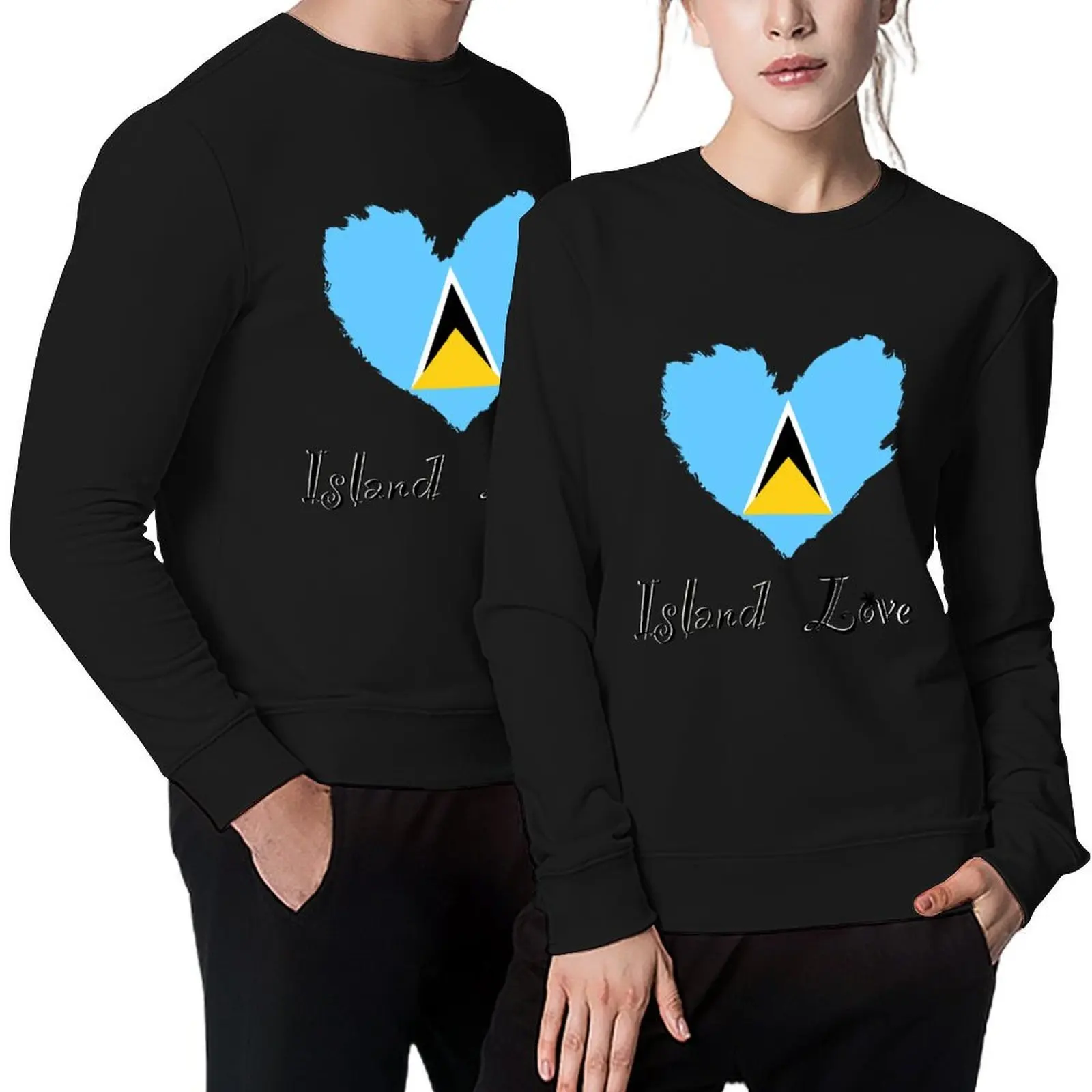 

Island Love St. Lucia Pullover men's autumn clothes mens clothes men's clothes men's clothing graphic sweatshirts